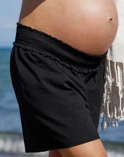 Prenatal Pantaloni Gonne E Leggings-Short Premaman In Cotone Con Punto Smock