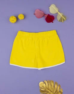 Prenatal Jeans Pantaloni E Salopette-Shorts Bambina In Spugna Giallo
