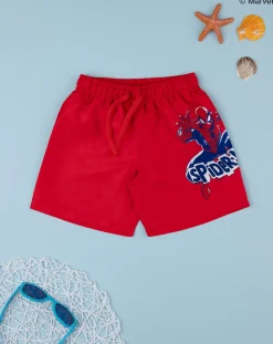 Prenatal Costumi Mare-Shorts Bambino Spiderman Rosso