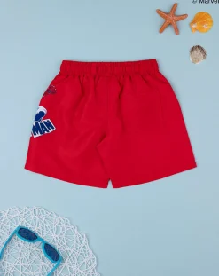 Prenatal Costumi Mare-Shorts Bambino Spiderman Rosso