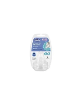 Chicco Tettarelle-Tettarella Physio - Silicone 4M+ Flusso Veloce 2Pz