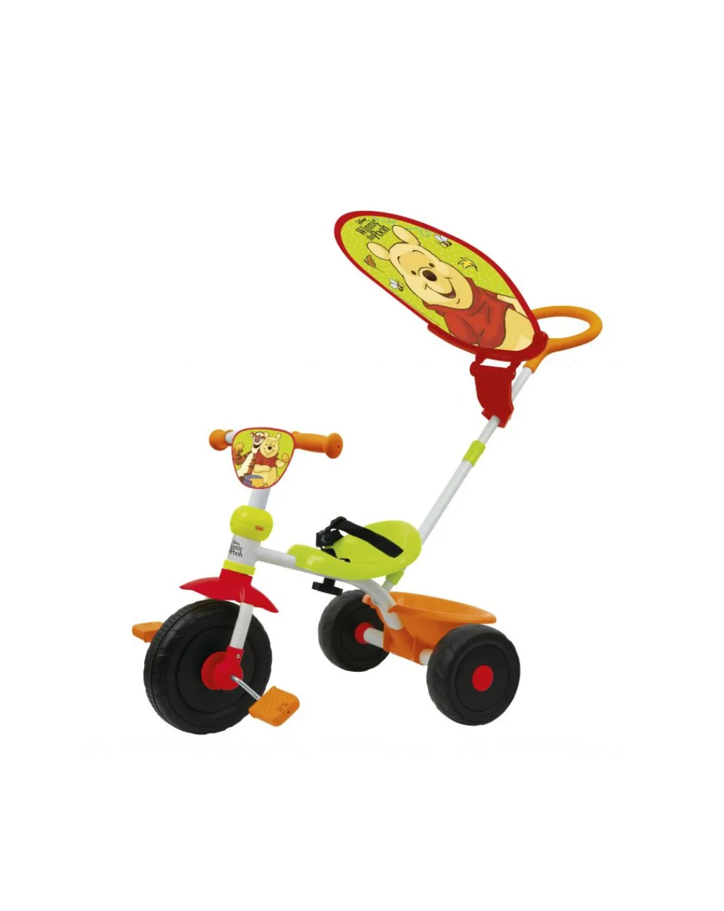 Baby Smile Cavalcabili E Primi Passi-Triciclo Winnie The Pooh Con Capottina