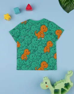 Prenatal Magliette Camicie E Body-T-Shirt Mezza Manica Bimbo Stampa Dino Allover